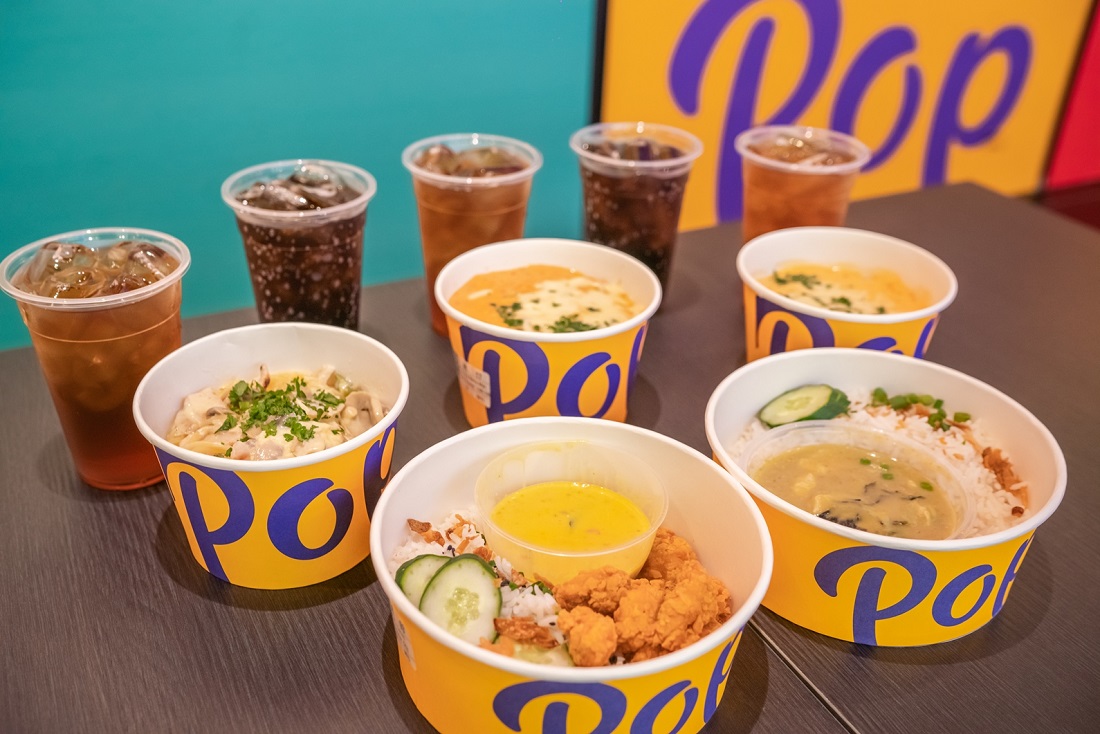 Pelbagai pilihan hidangan yang ditawarkan di Pop Meals