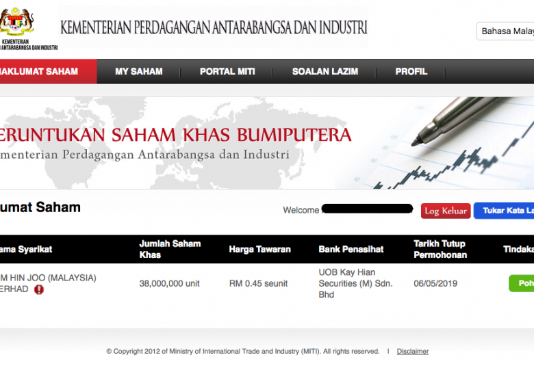 MITI: Permohonan Saham Bumiputera Boleh Dipohon Sepenuhnya Secara Dalam ...