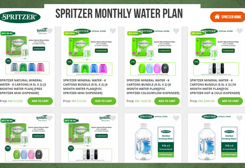 Spritzer subscription plan