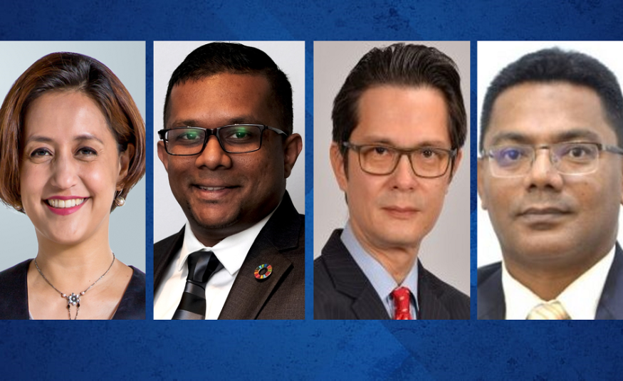 (Dari kiri) Aireen Omar, Dr. Dhesi Baha, Farouk Peter Lee dan Jaleeludeen Abu Baker.