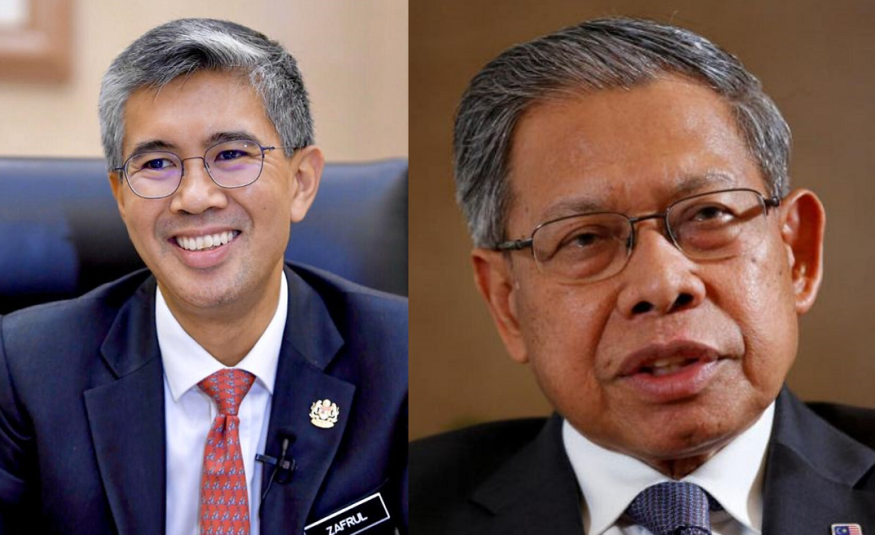 Tengku Zafrul dan Mustafa Mohamed.