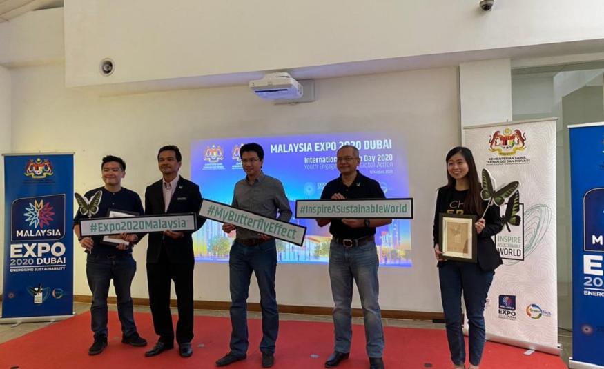 (FROM left) Sean Lin, Dr. Mohd. Nor Azman Hassan, Tunku Zain Al-’Abidin Tuanku Muhriz, Shamsul Bahar Mohd. Nor and Suzzane Ling during the ‘Malaysia Expo 2020 Dubai Celebrates International Youth Day’ event, today.