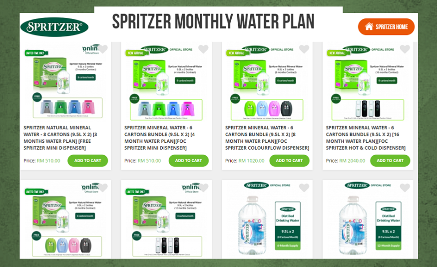 Spritzer subscription plan