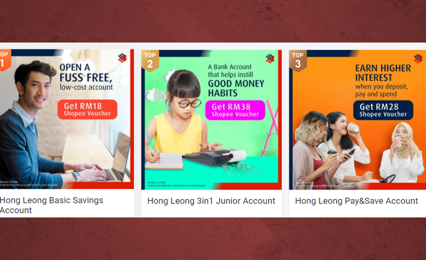 Hong Leong Bank kini di Shopee Mall